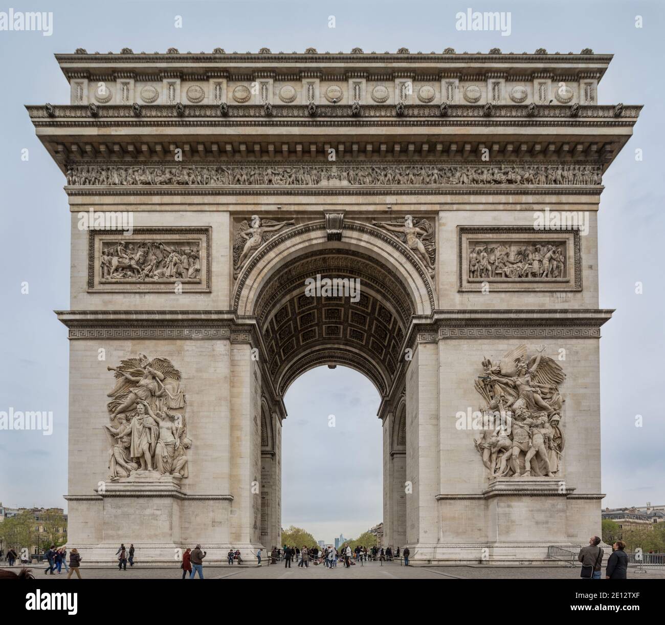 Arc de triomphe is the biggest arch in the world hi-res stock