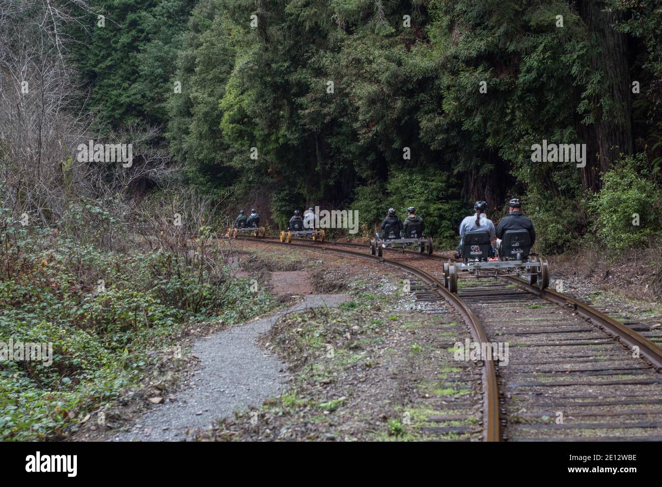 Skunk Train Ride Riding railbikes hi-res stock photography and images - Alamy