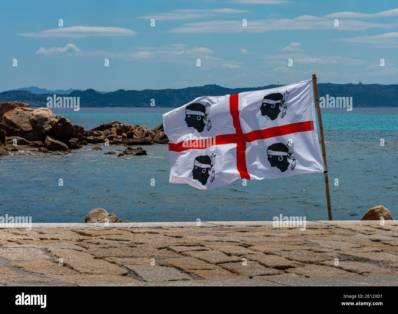 The Flag Of Sardinia Stock Photo