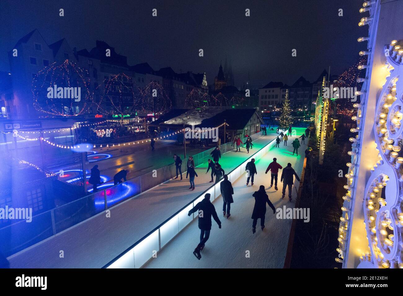 Ice Skating at the Christmas Market, or Weihnachtsmarkt in the