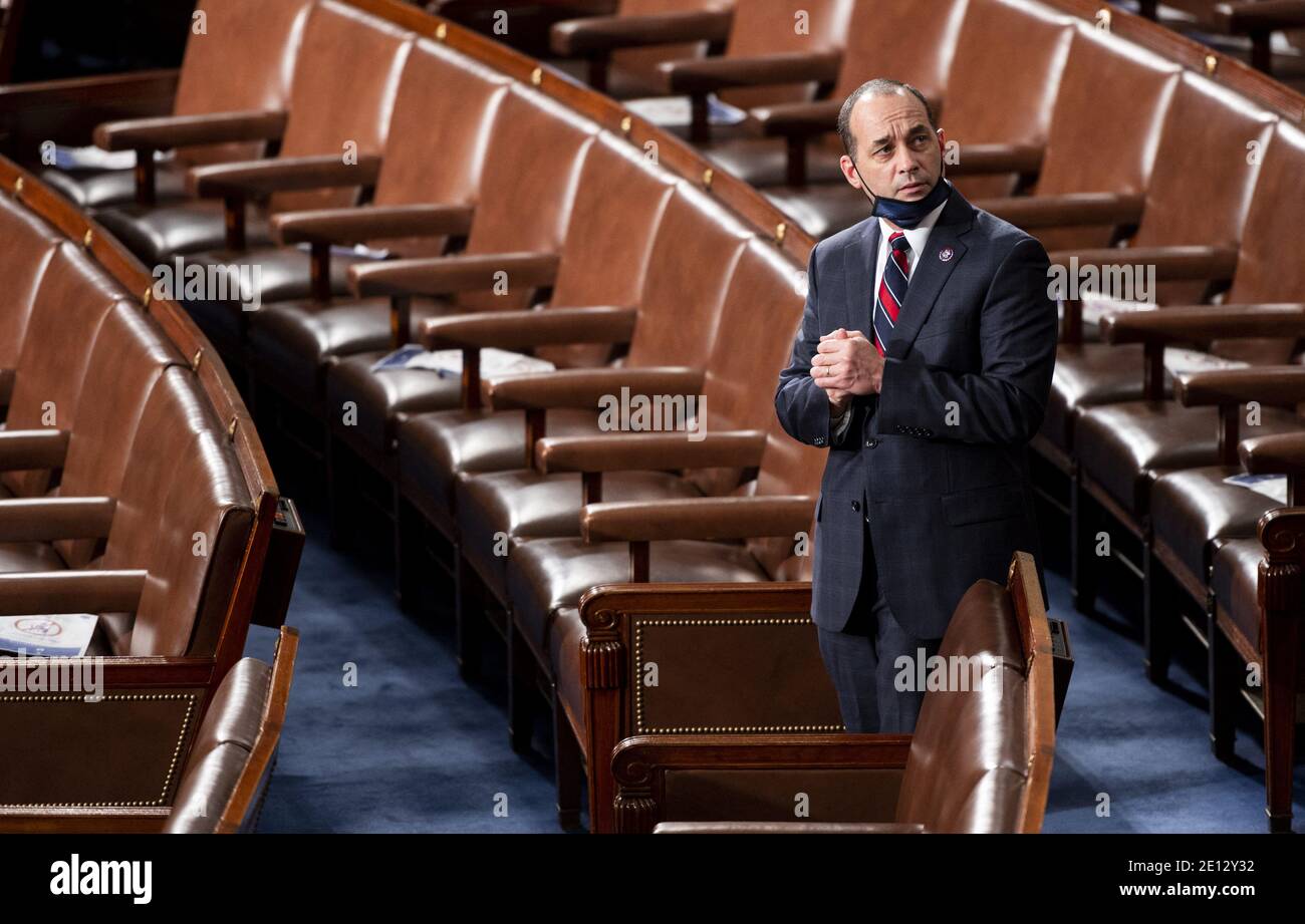 Rep.-elect Bob Good, R-Va., arrives on the House floor in the Capitol before members of the 117th Congress are sworn in on Sunday, January 3, 2021. Photo By Bill Clark/Pool/ABACAPRESS.COM Stock Photo