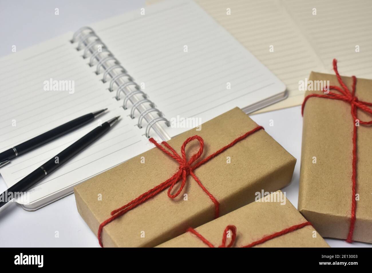Gift box and Note book journal for Merry Christmas ,Happy new year with ...