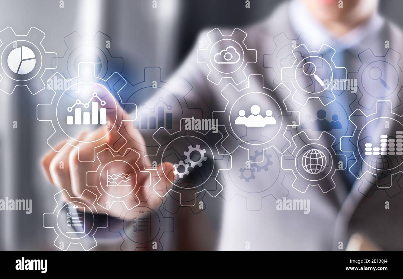 Automation for business technology management and workflow diagram with ...