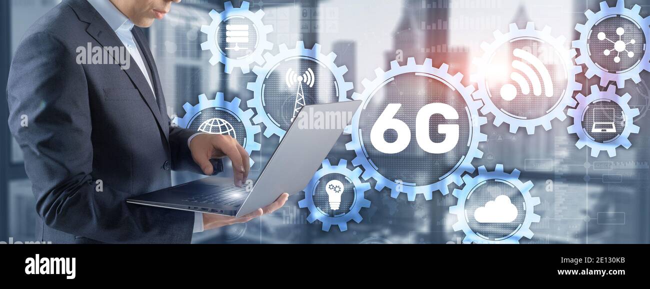6G Modern Industry High Speed Communication Technology Stock Photo