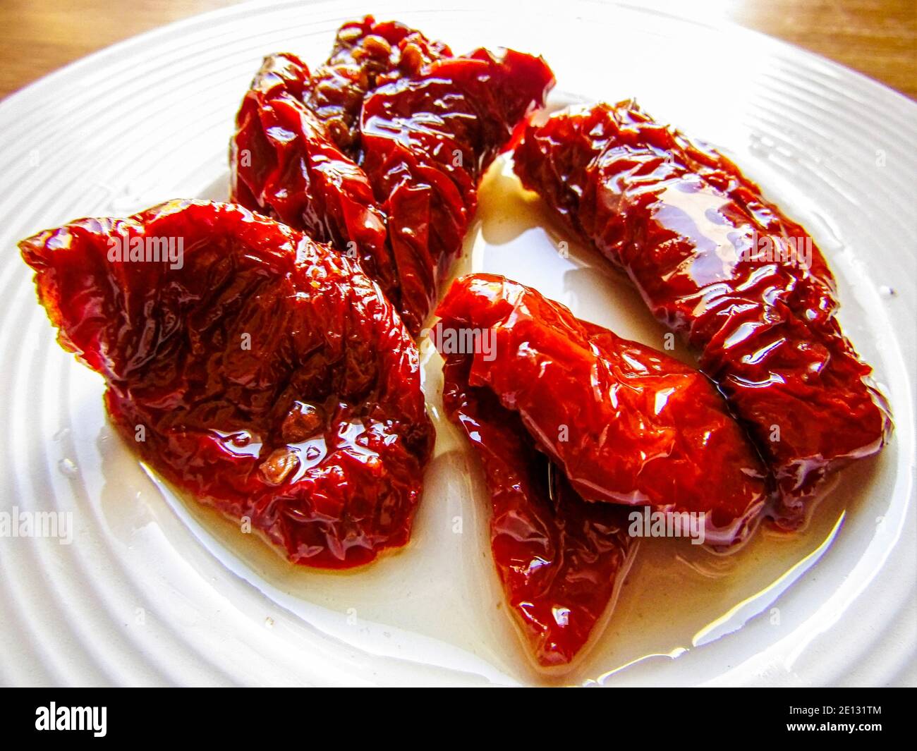 SunDried Tomatoes in Sunflower Oil Stock Photo Alamy