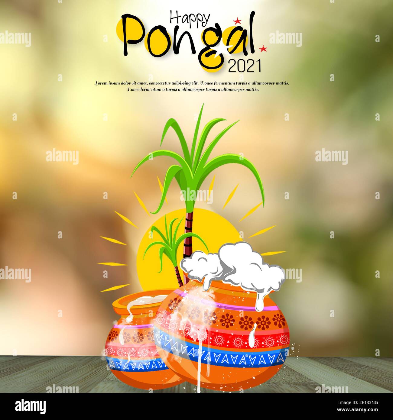 illustration of Happy Pongal Holiday Harvest Festival of Tamil Nadu