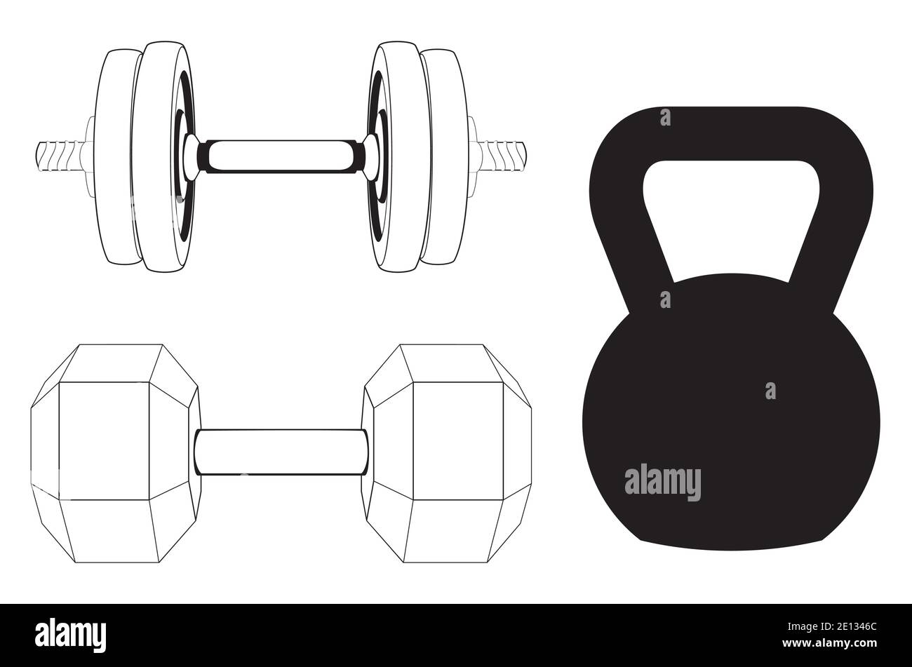 Kettlebell design hi-res stock photography and images - Alamy