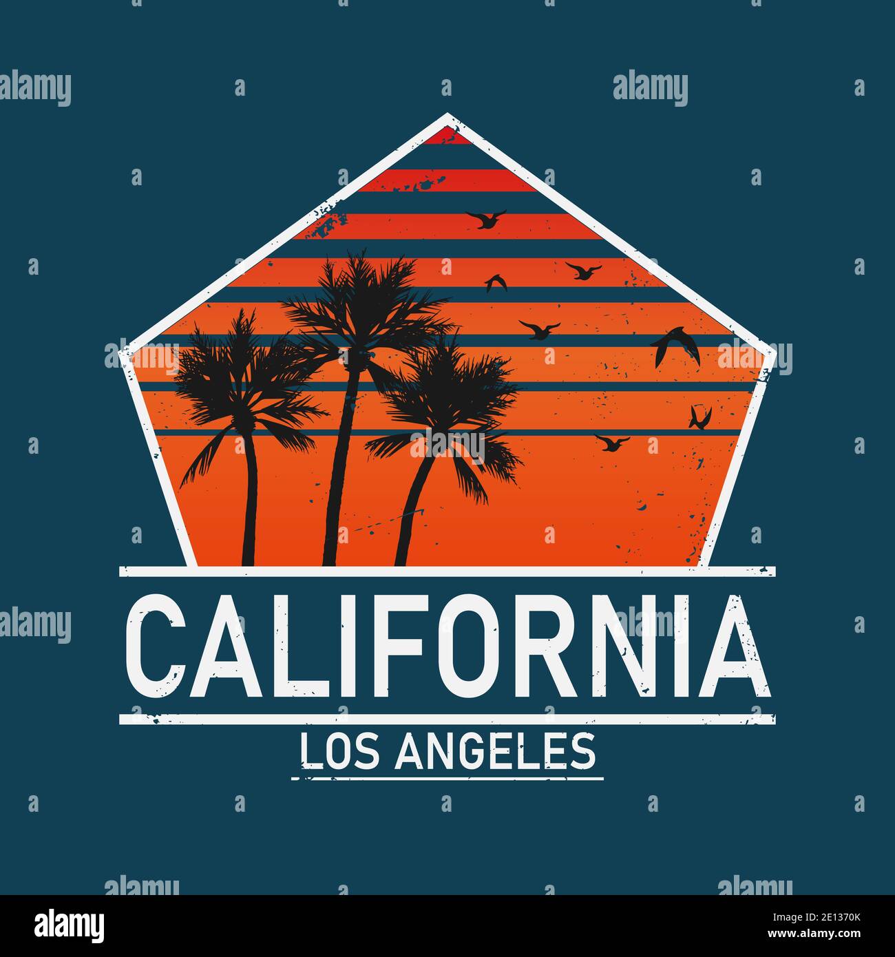 California Los Angeles tee print with styled palm tree. T-shirt design,  graphics, stamp, label, typography Stock Vector Image & Art - Alamy