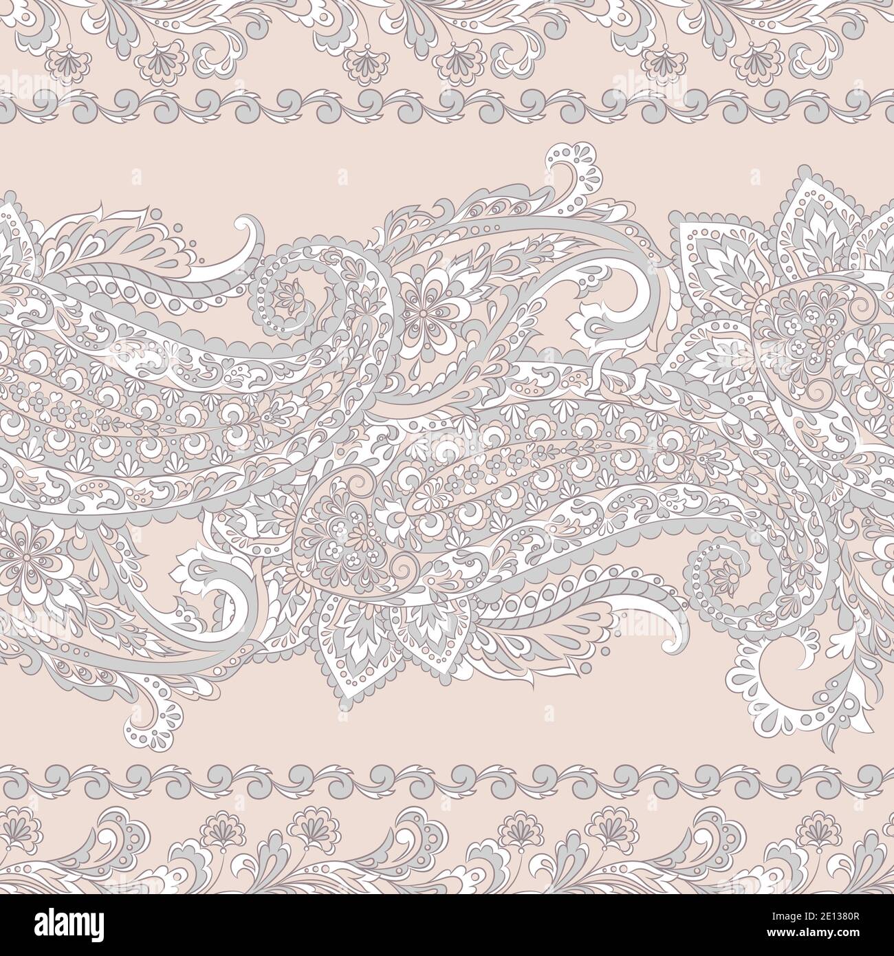 Seamless Paisley pattern. Floral vector illustration Stock Vector Image ...