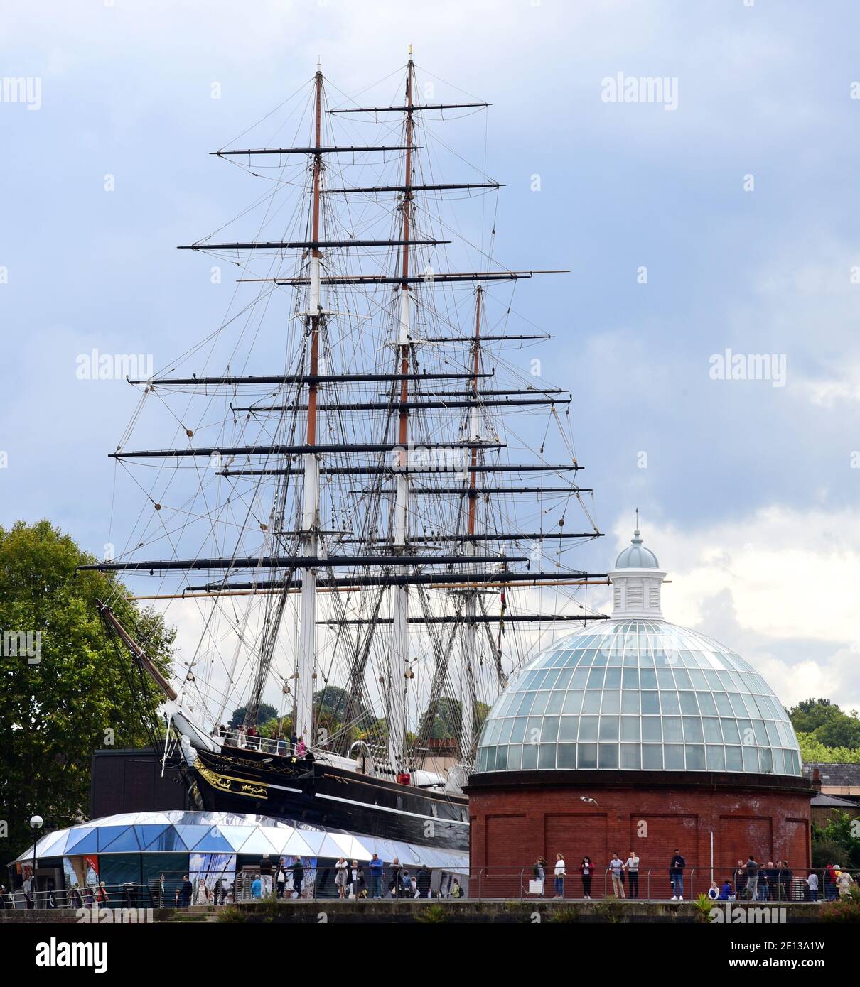 London, UK. 07th Sep, 2019. The three-masted Cutty Sark, 150 years ago as a tea clipper between China and England, lies today in the dry dock of Greenwich for sightseeing. Credit: Waltraud Grubitzsch/dpa-Zentralbild/ZB/dpa/Alamy Live News Stock Photo