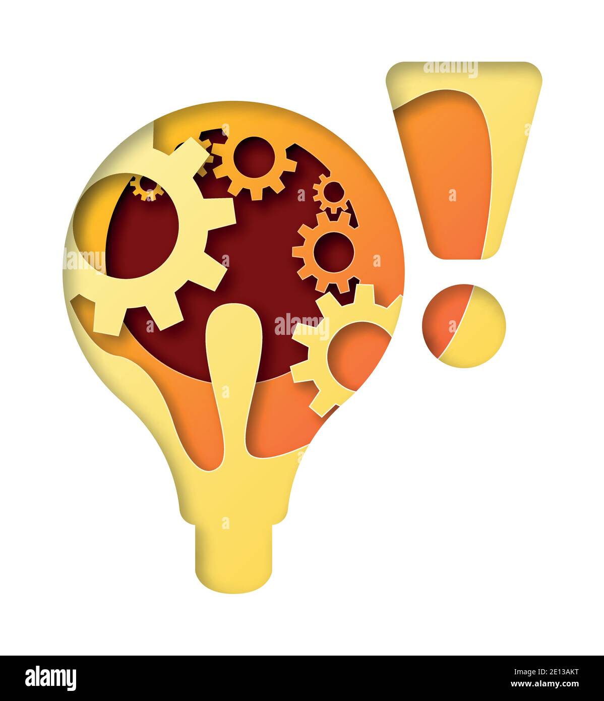 Vector idea in paper art style Stock Vector