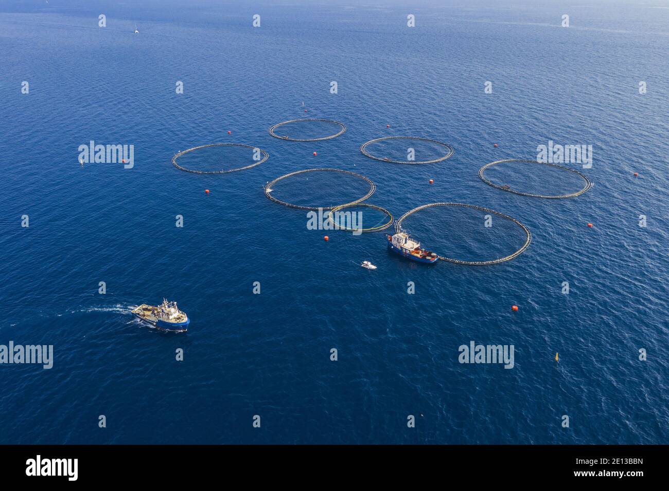 Fish farm, island Brac Stock Photo