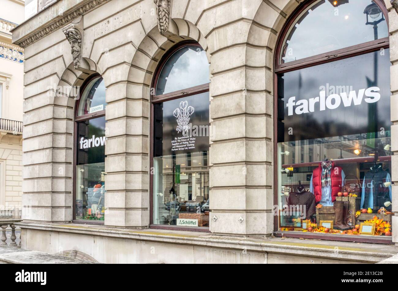 Farlows fishing, shooting & country clothing shop in Pall Mall, London. Stock Photo