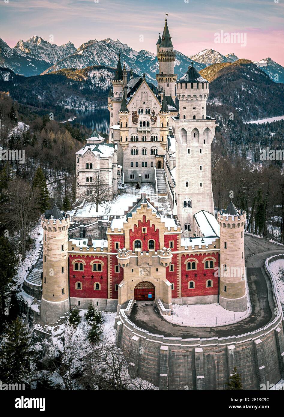 Schloss Neuschwanstein Europas, im Sommer, Bayern, Deutschland Stock Photo