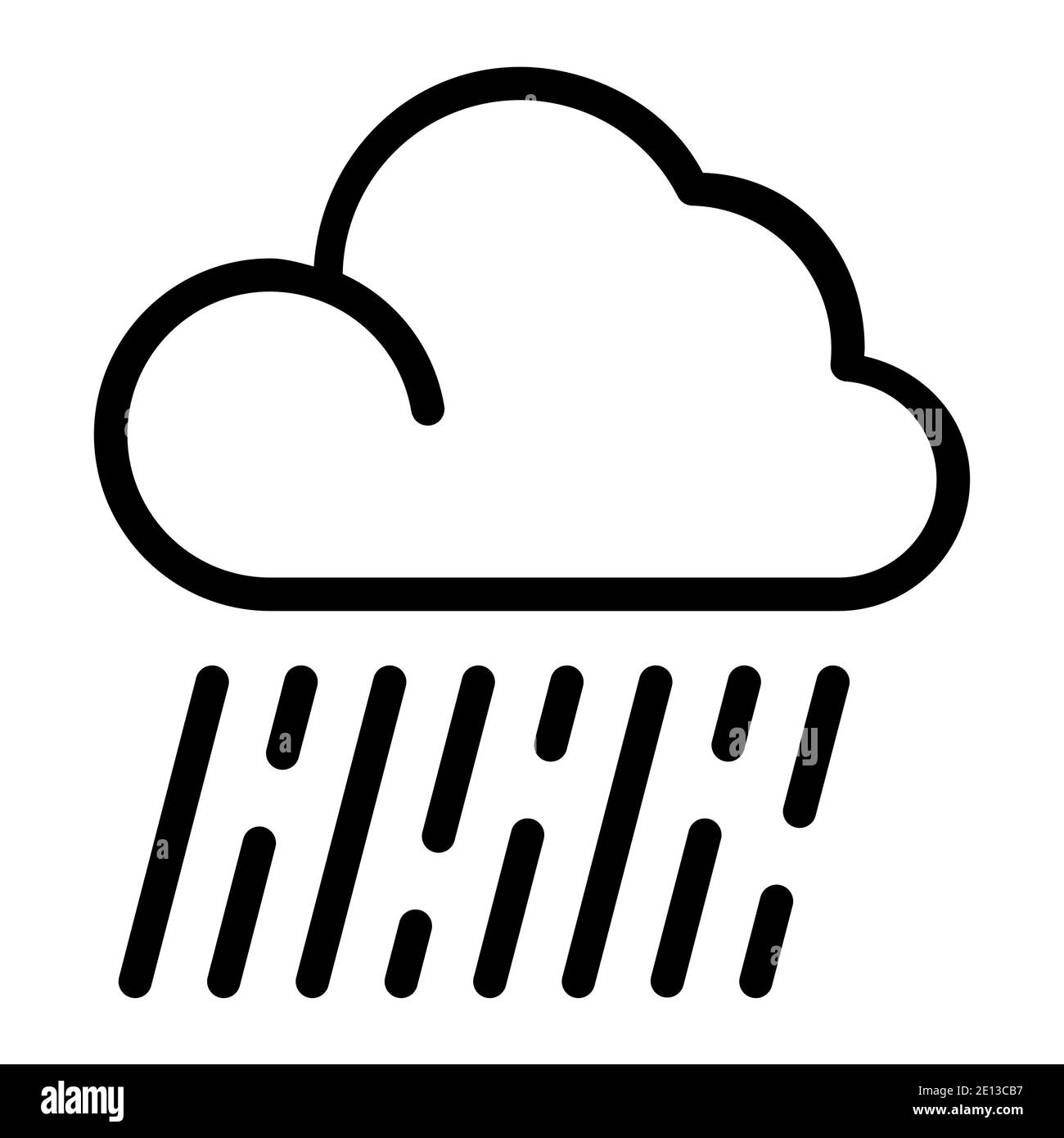 Cloud and Rain Icon Line Vector Template Stock Vector Image & Art - Alamy