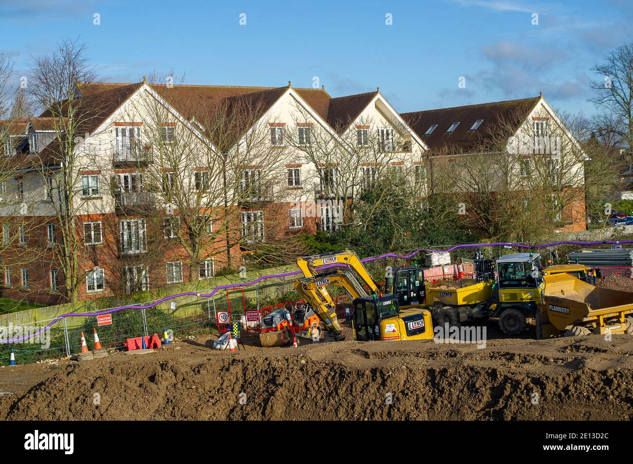 Slough, Berkshire, UK. 3rd January, 2021. The old Datchet Road bridge