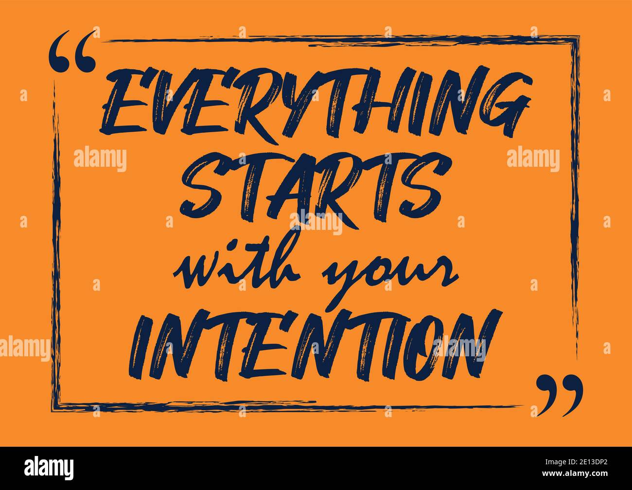 Everything Starts With Your Intention Inspirational Quote Business Style Card Stock Vector Image Art Alamy