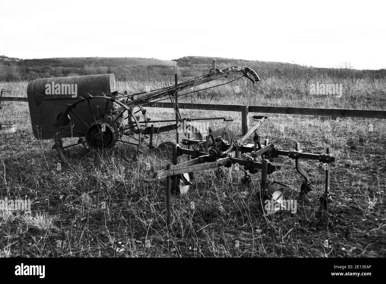 Industrial revolution farming machinery hires stock photography and