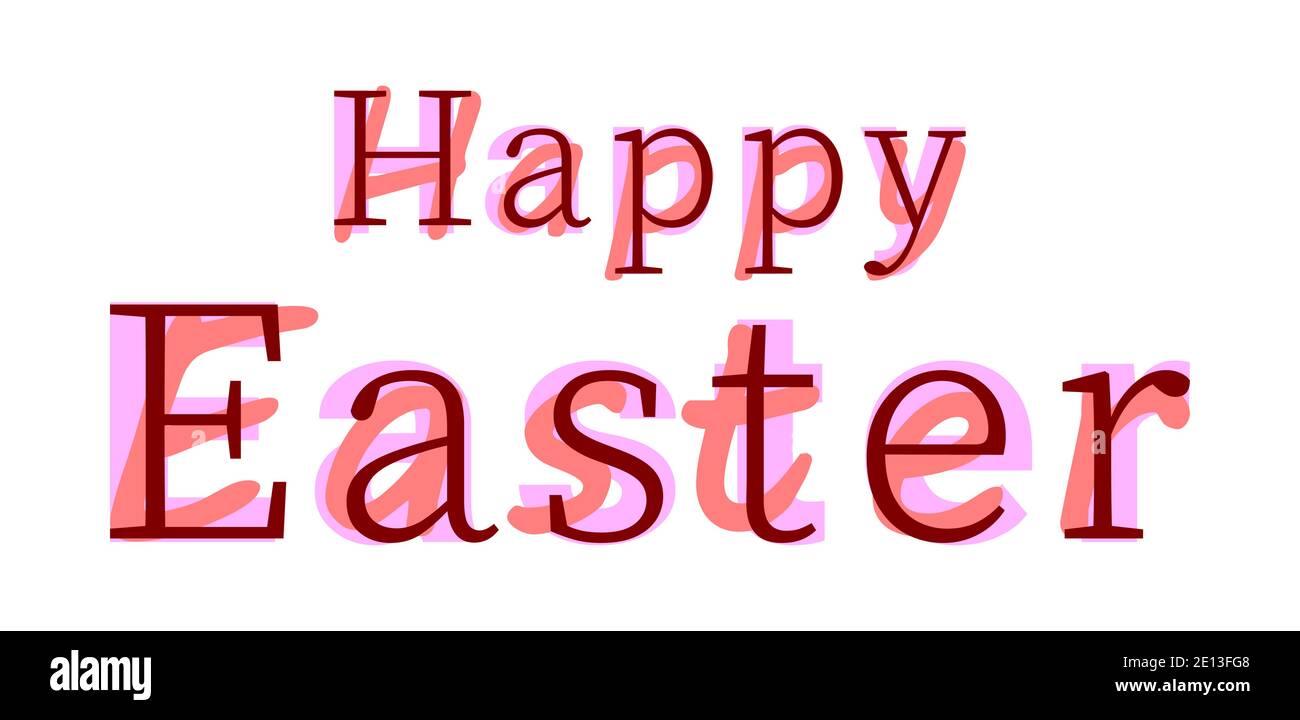 Vector Happy Easter in mass fonts style Stock Vector