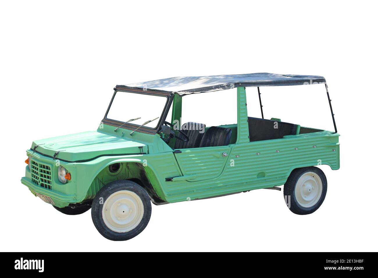 Citroën Méhari off-road jeep, isolated on a white backgroundfun Stock Photo