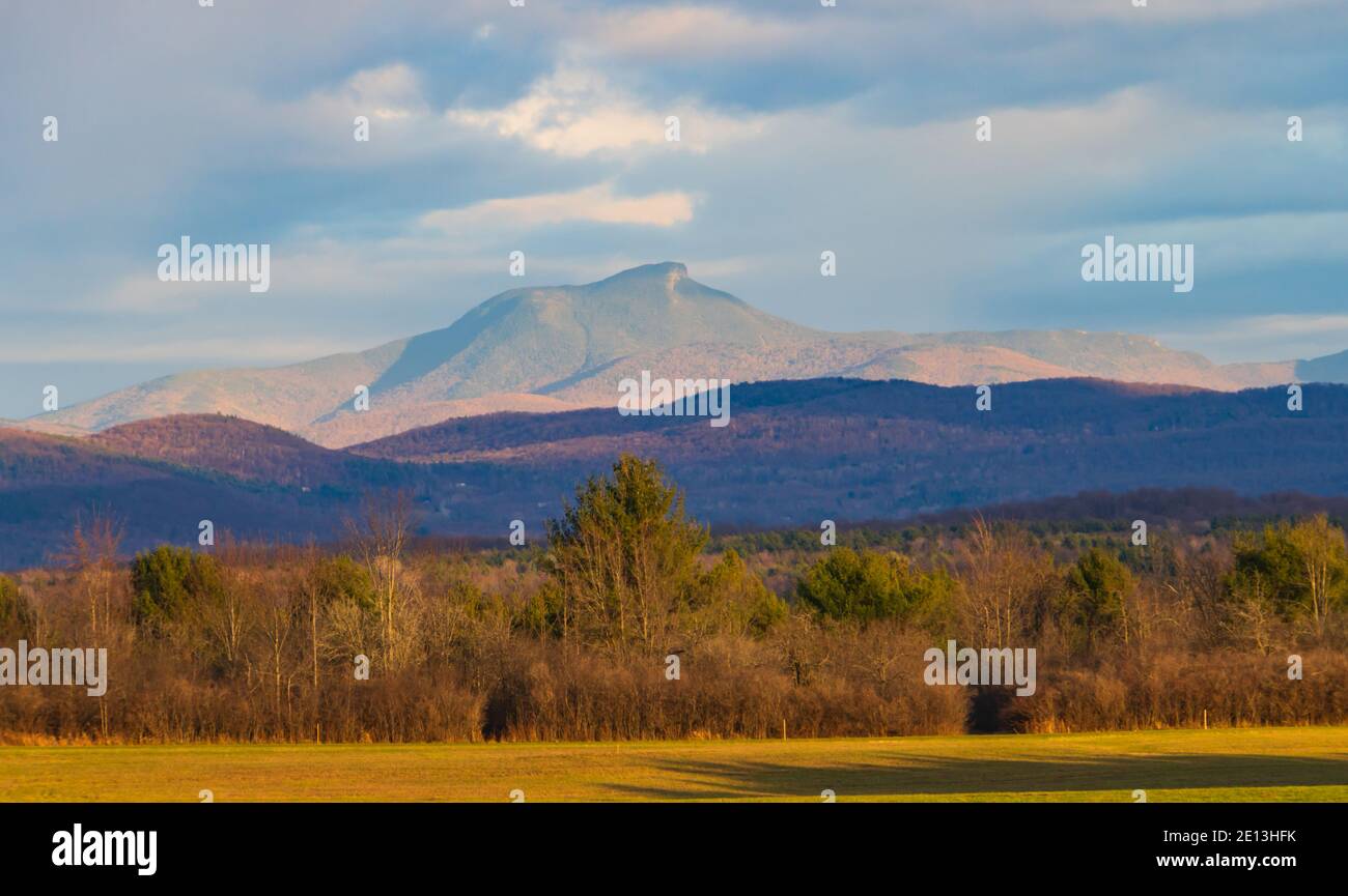 Camels Hump mountain in the evening Stock Photo
