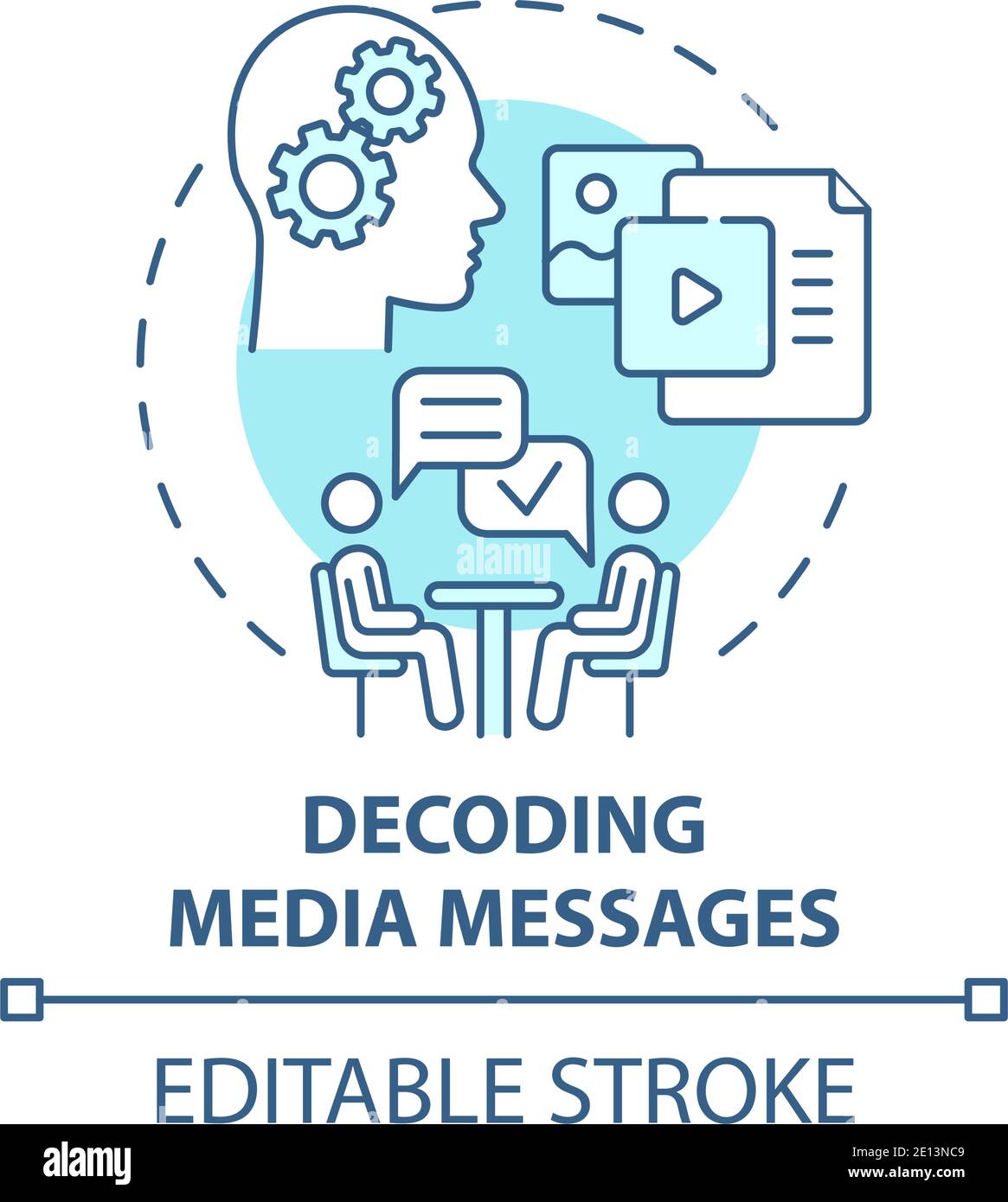 Decoding Media Messages Concept Icon Stock Vector Image & Art - Alamy