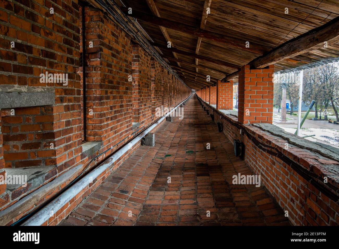 Inside of wall in Nizhny Novgorod Kremlin. Russia Stock Photo