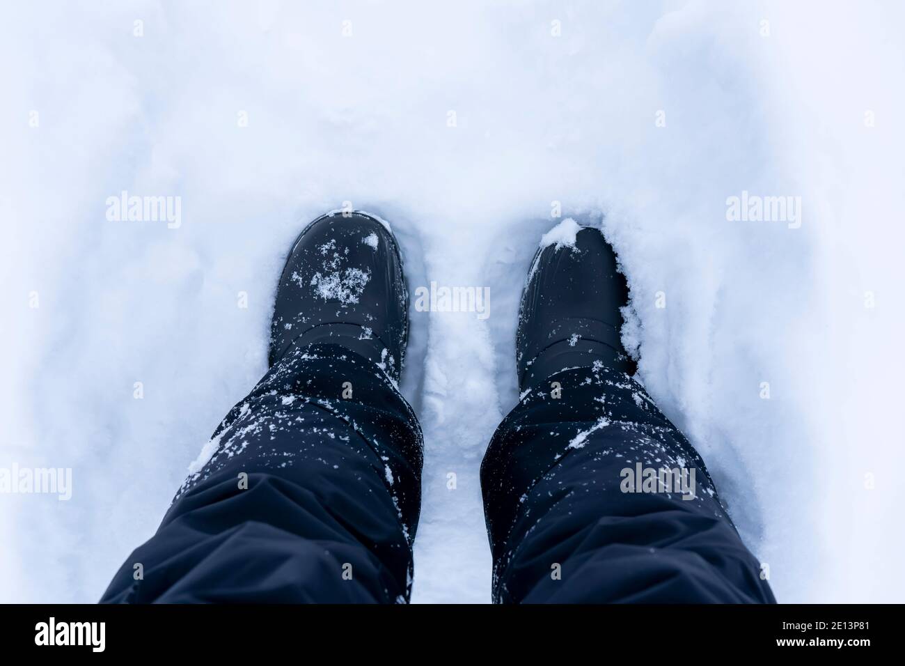 snowy boots