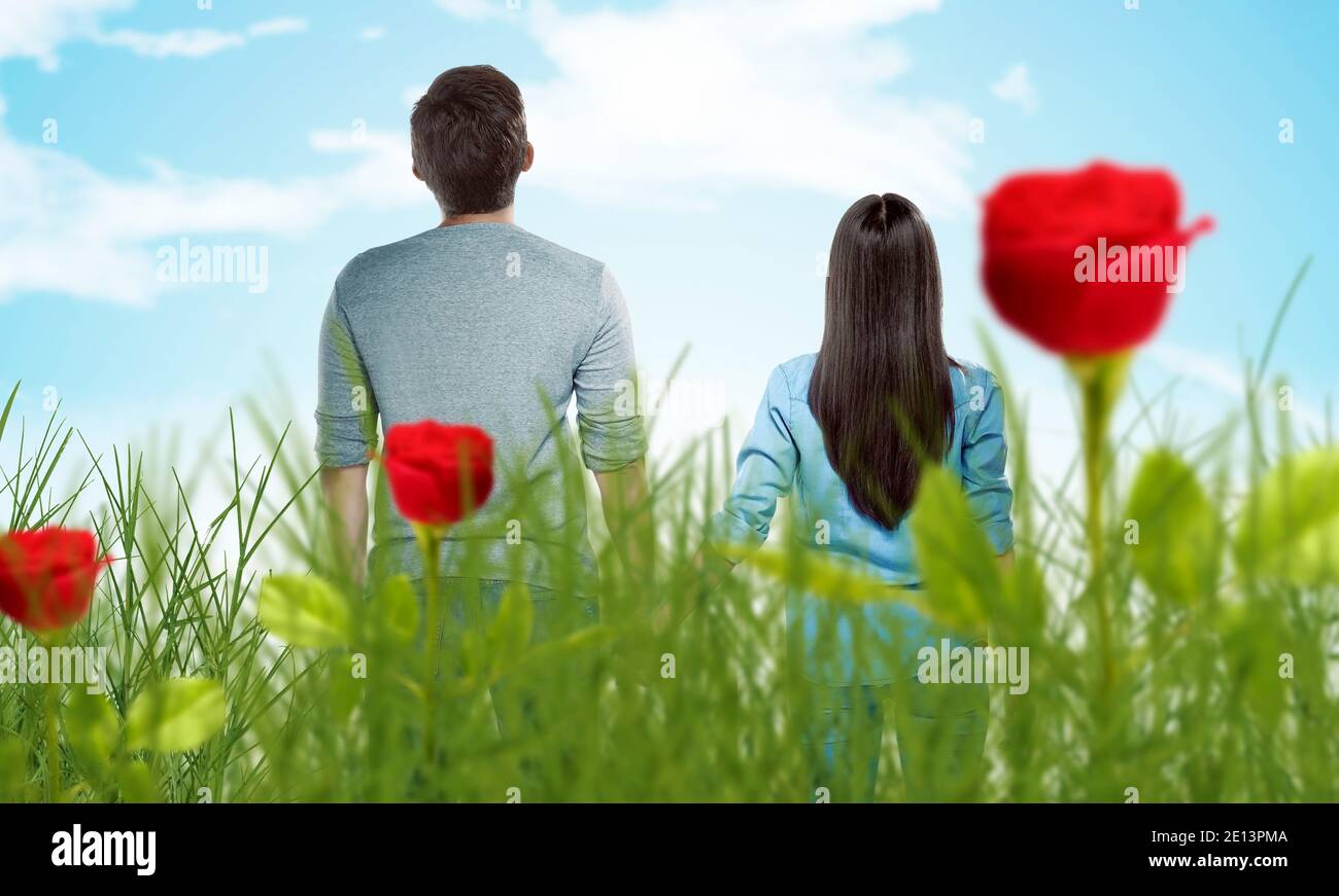 Asian couple holding hand other hi-res stock photography and images - Alamy