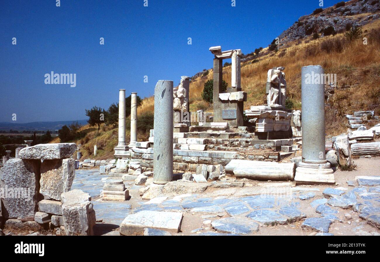 Entrance to the Roman Brothel Ephesus Turkey Asia Stock Photo