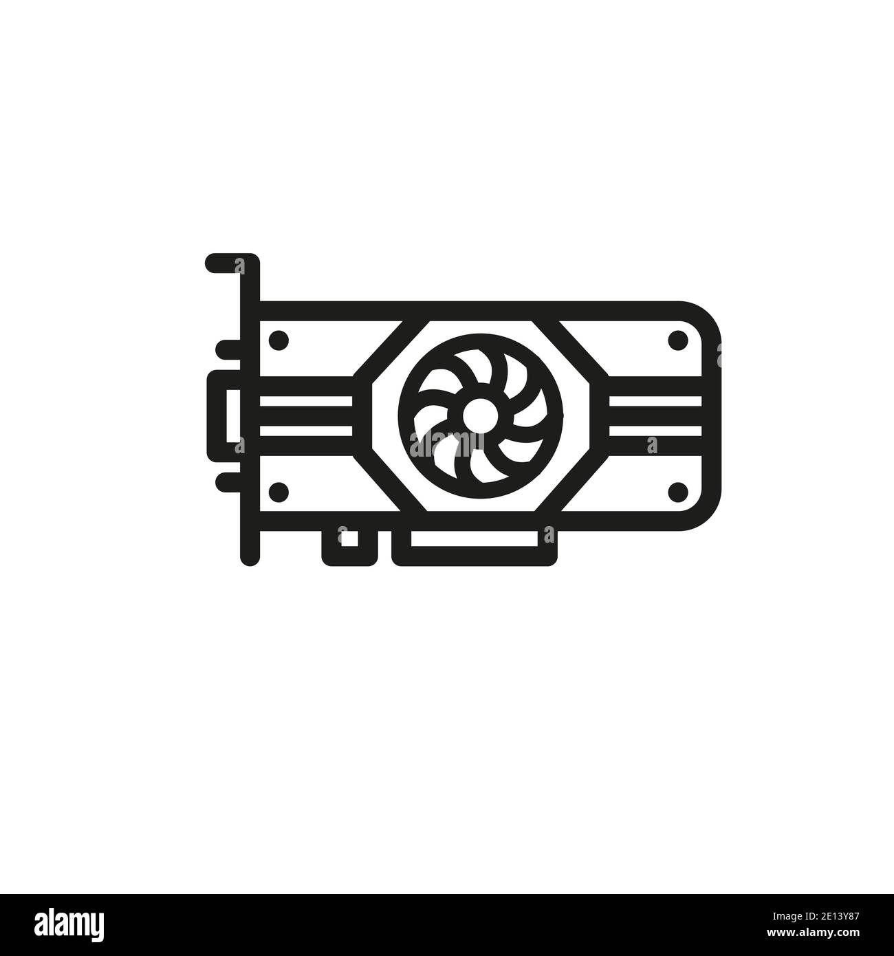 Computer video card vector icon. filled flat sign for mobile concept and web design. Computer parts simple solid icon. Symbol, logo illustration. Pixe Stock Vector
