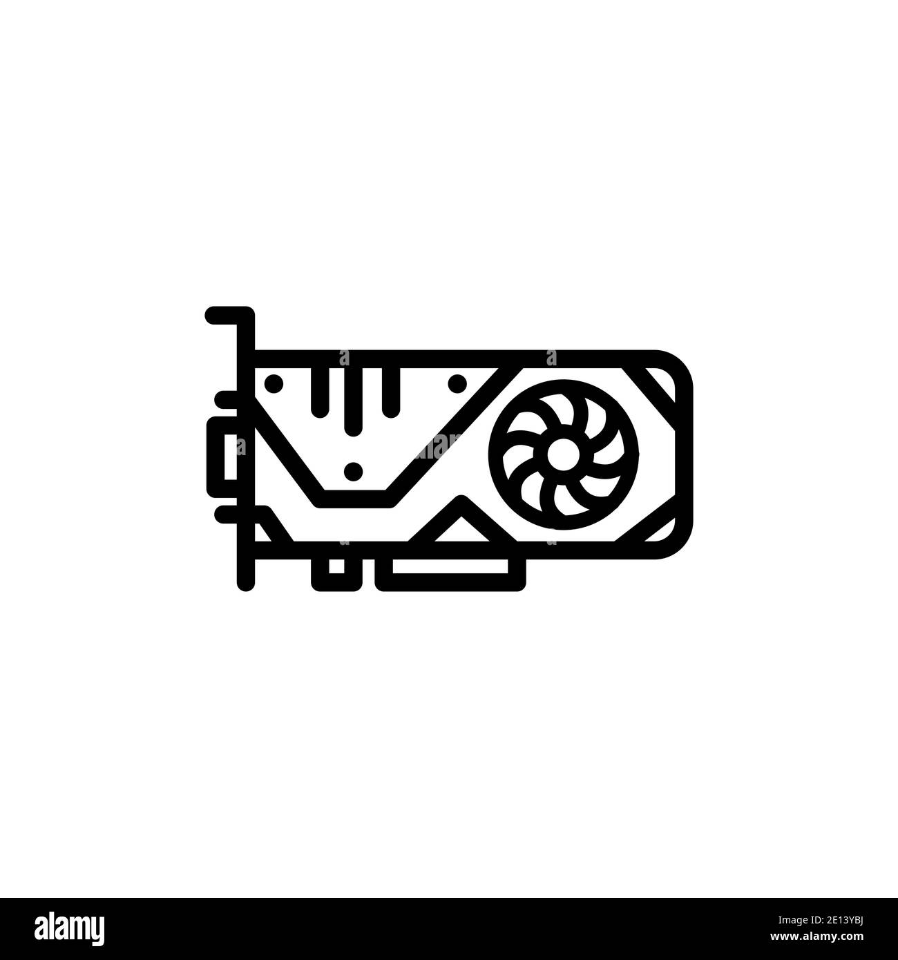 Computer video card vector icon. filled flat sign for mobile concept and web design. Computer parts simple solid icon. Symbol, logo illustration. Pixe Stock Vector