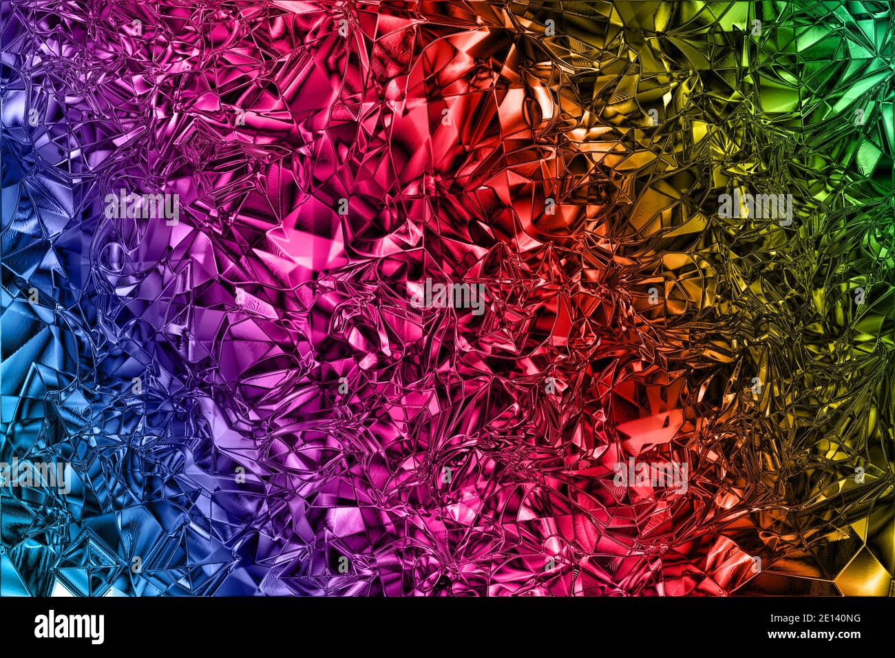 Abstract background texture illustration of shiny wrinkled rainbow