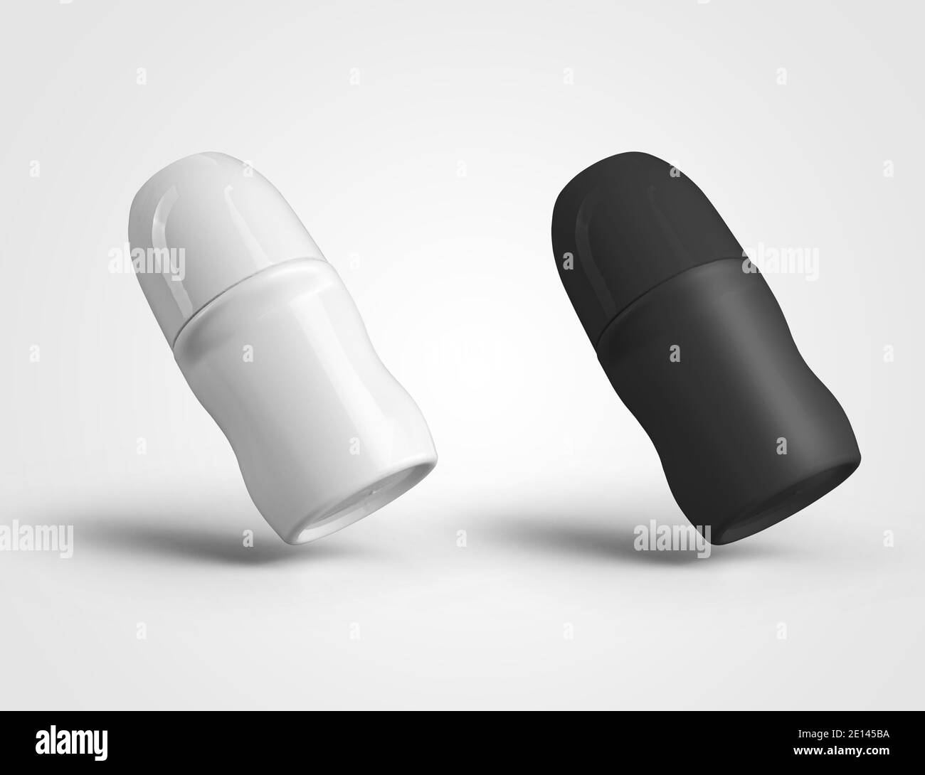 Download White Black Roll On Antiperspirant Template Empty Jar For Design Presentation Brand Advertisement Mockup Of Plastic Glossy Matte Deodorant Isolate Stock Photo Alamy