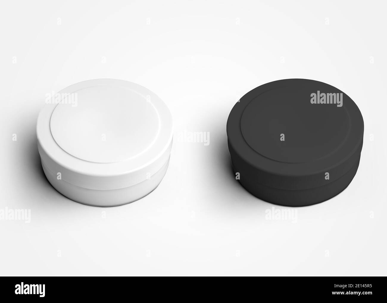 Round box template for gel, lotion, body cream, with lid, for design ...