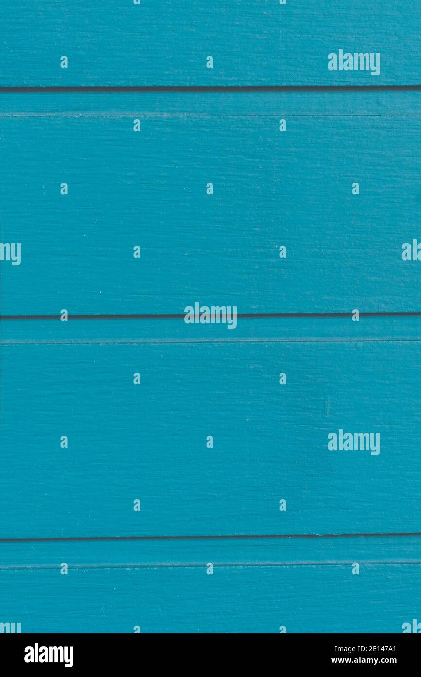 Vertical shot of Blue wooden board background. Stock Photo