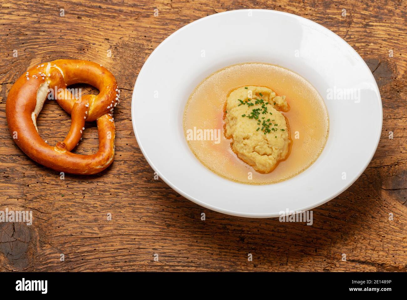Griesnockerl Soup Stock Photo