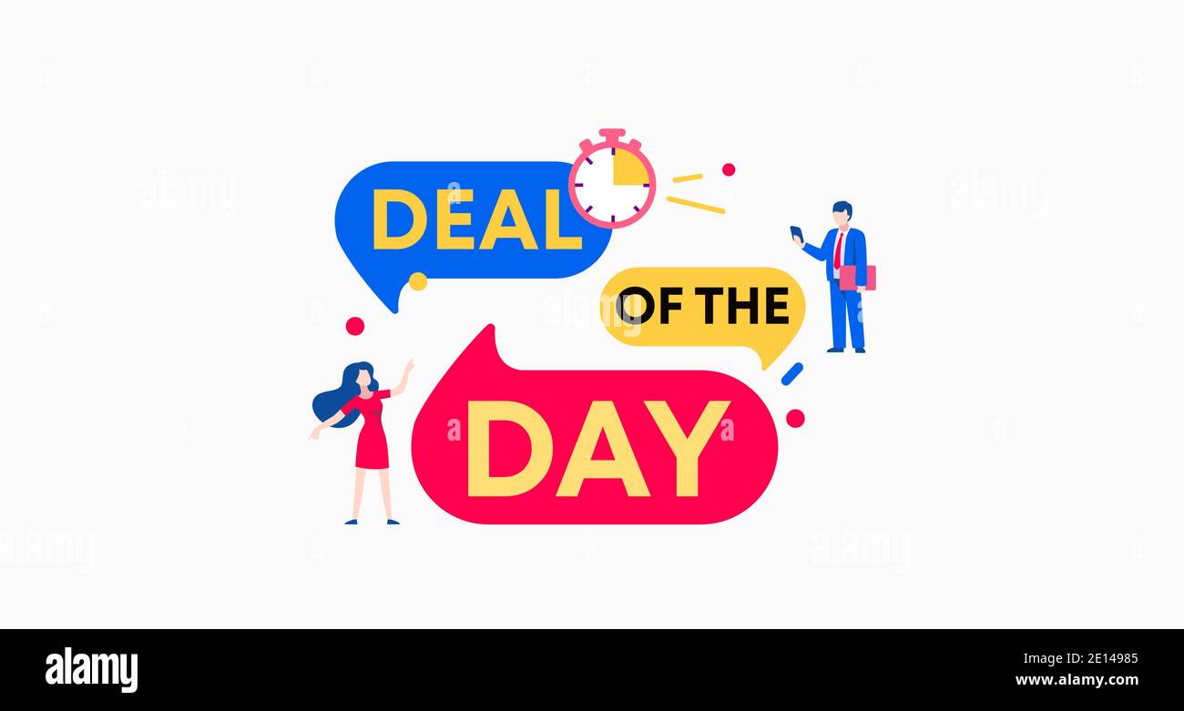 Deal of the day. Discount marketing offer and special offer