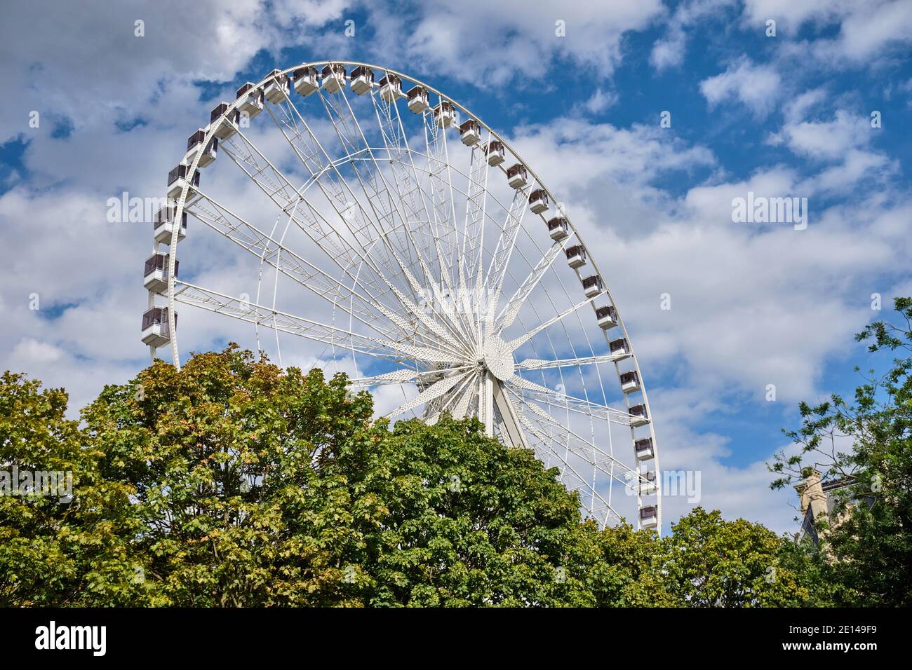 Paris (France): Ferris wheel of the “Jardin des Tuileries” botanical garden, in the 1st arrondissement (district) Stock Photo