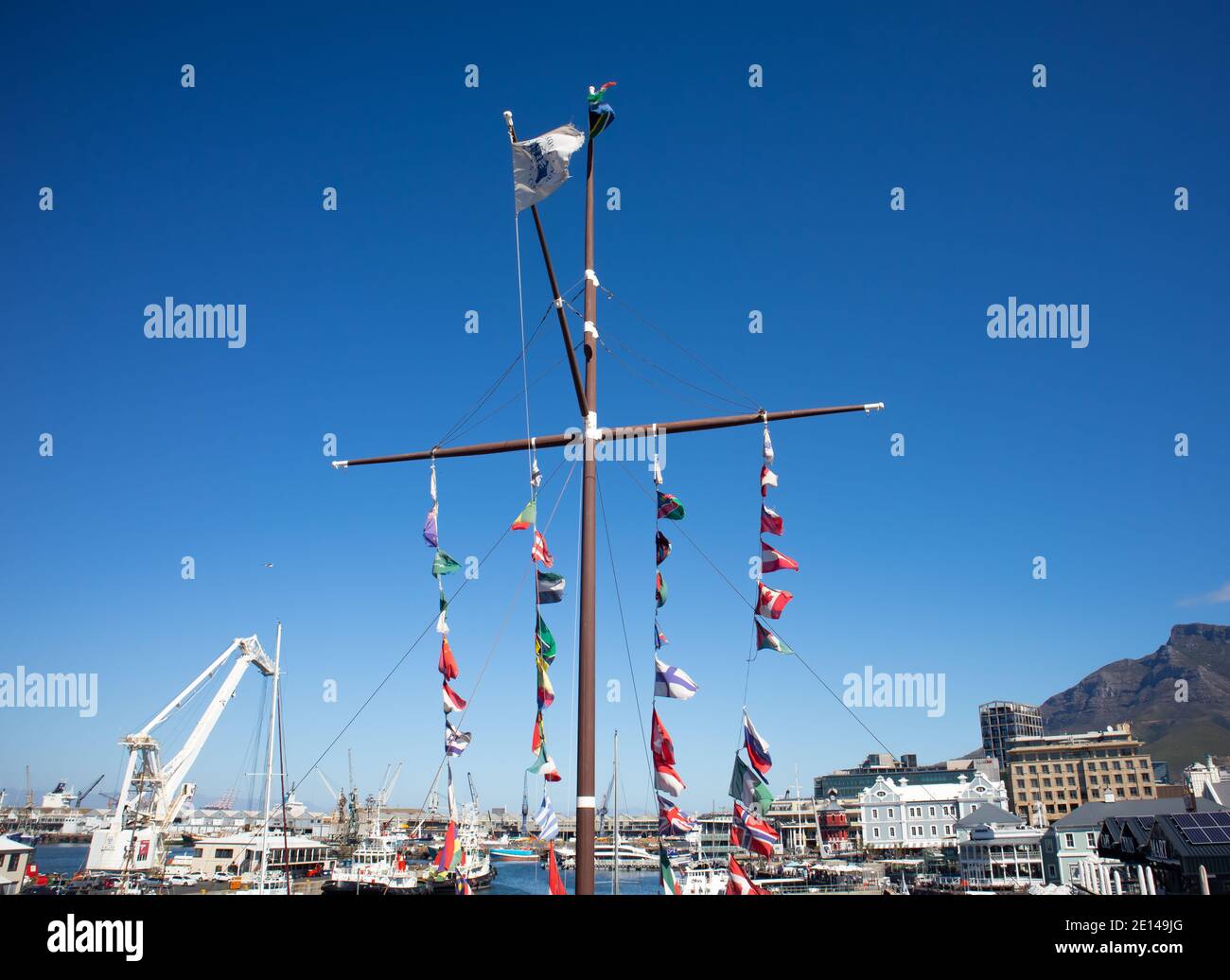 V&A Waterfront Cape Town, South Africa 10/11/2020 World flags