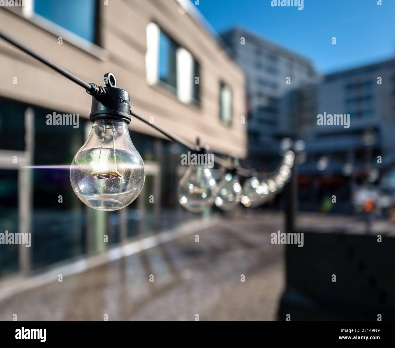 Light Bulbs In The Sunlight Stock Photo Alamy
