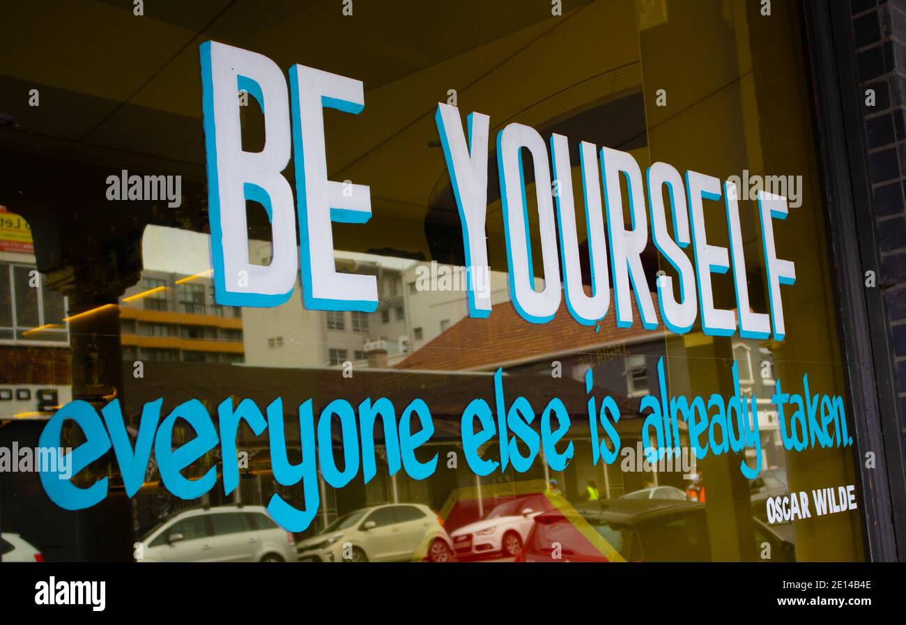 Woodstock Cape Town South Africa 14 11 2020 Beautiful And Inspiring Be Yourself Quote