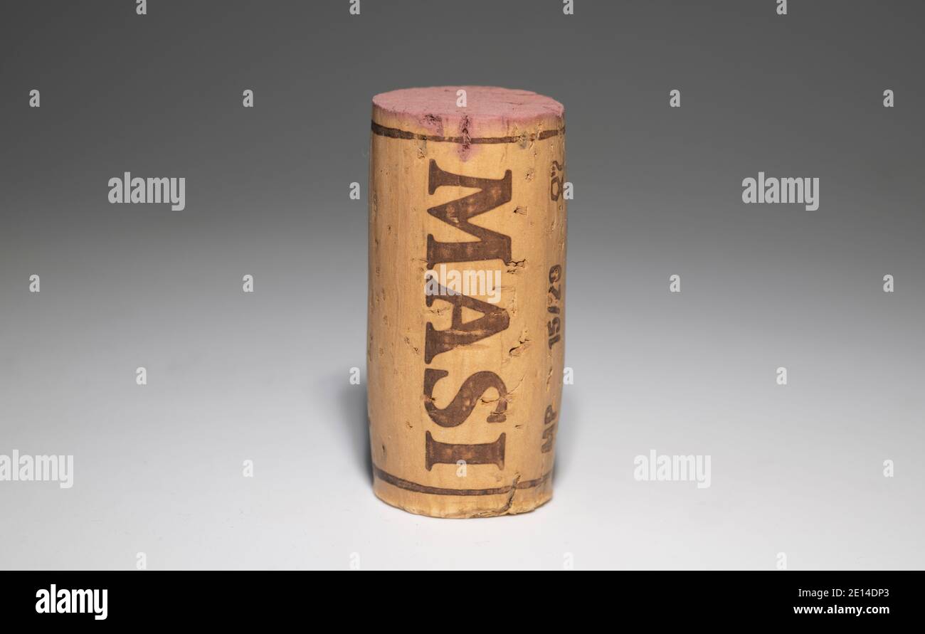 Masi Amarone Italian wine bottle cork Stock Photo