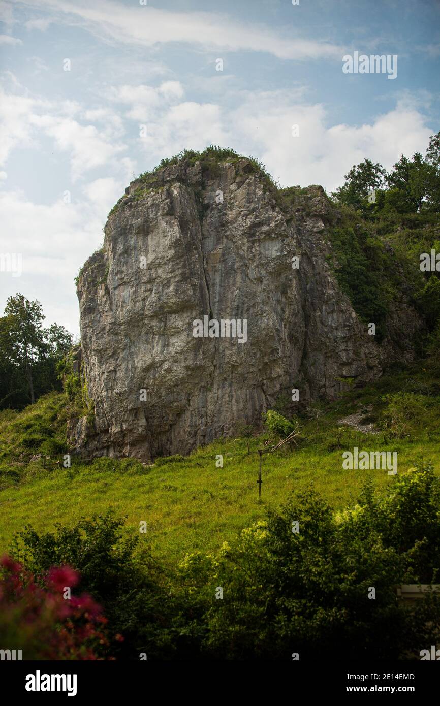 Lion's Head Rock in Summer at Cheddar Somerset UK Stock Photo