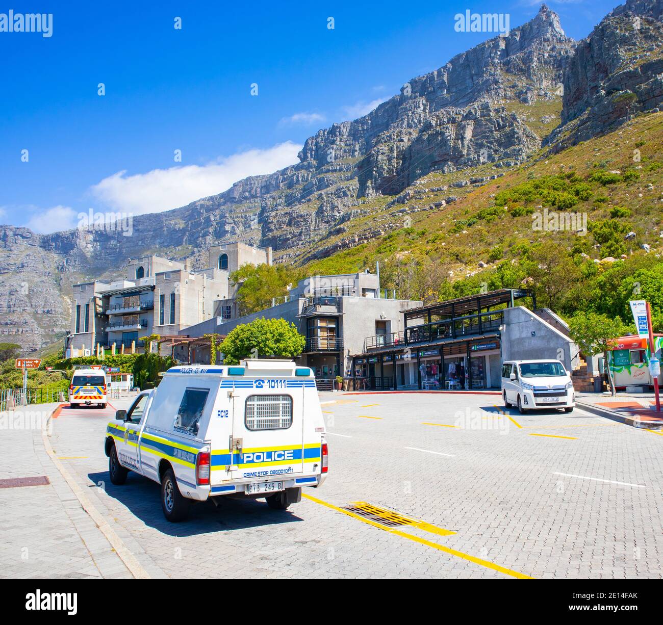 Kloof Corner Cape Town, South Africa 02/12/2020 Police cars