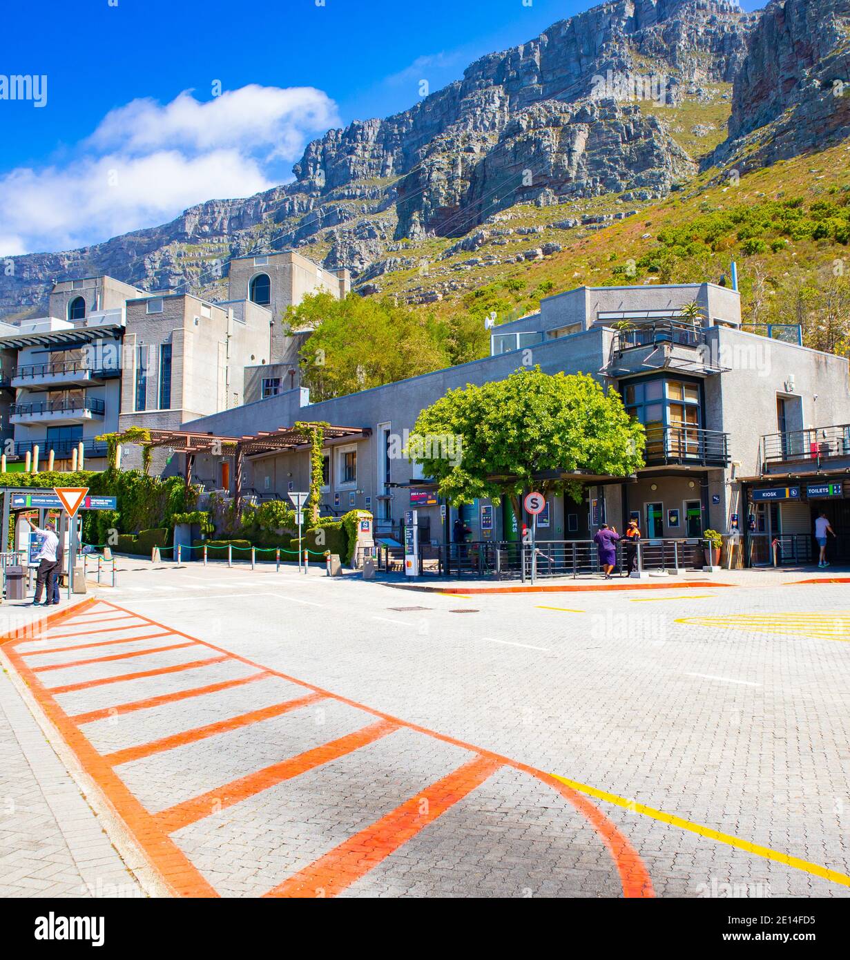Kloof Corner Cape Town, South Africa 02/12/2020 Cable car area on a