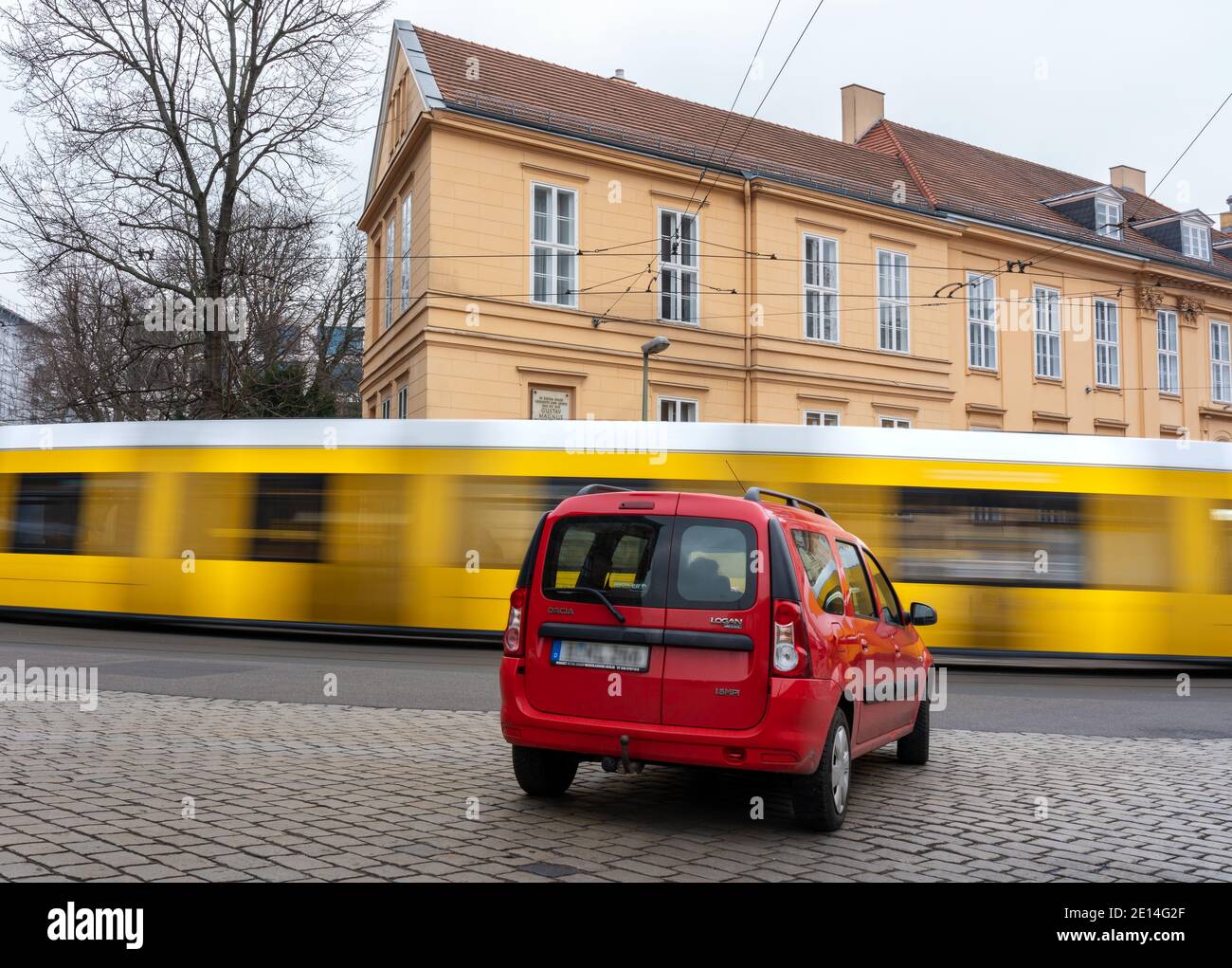 Tram In Berlin Stock Photo