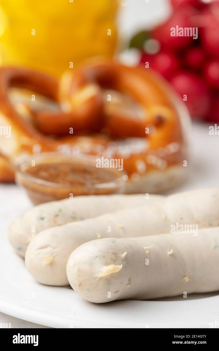 Bayerische Weisswurst Mit Brezel High Resolution Stock Photography and ...