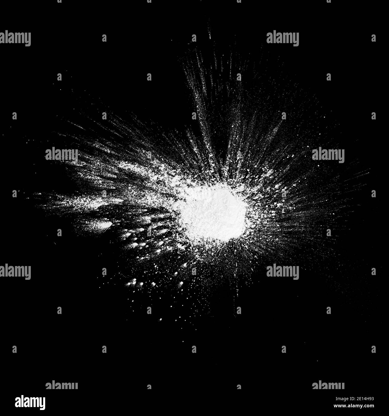 White powder splash dust on black background abstract texture Stock ...