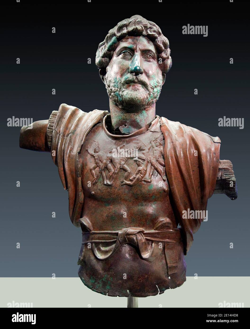 Bronze sculpture of the Roman Emperor Hadrian in the Israel Museum, Jerusalem Stock Photo